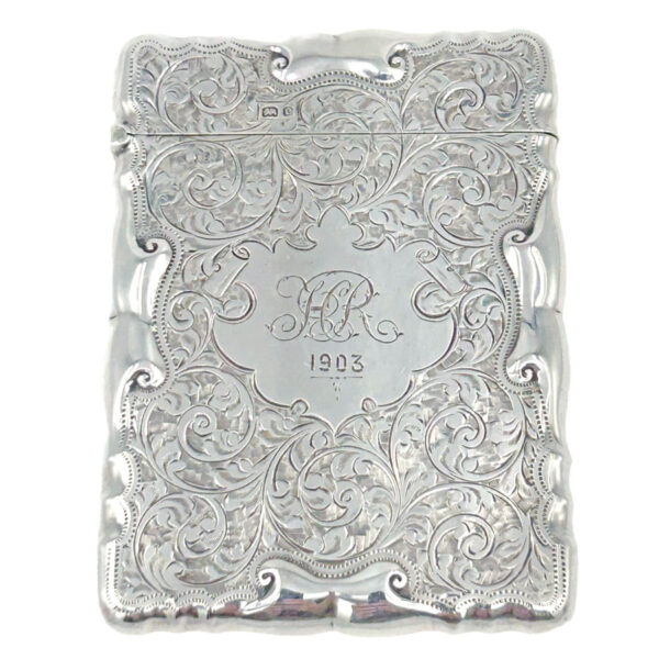 Hallmarked Silver Calling Card Case Birmingham 1903