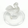 Lalique Frosted And Clear Crystal Rooster Ring Dish 20th