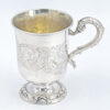 London 1840 Hallmarked Silver Christening Mug Henry Wilkinson