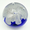 Murano Large White Flower Art Glass Paperweight  20th