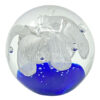 Murano Large White Flower Art Glass Paperweight  20th