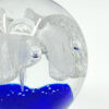 Murano Large White Flower Art Glass Paperweight  20th