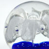 Murano Large White Flower Art Glass Paperweight  20th