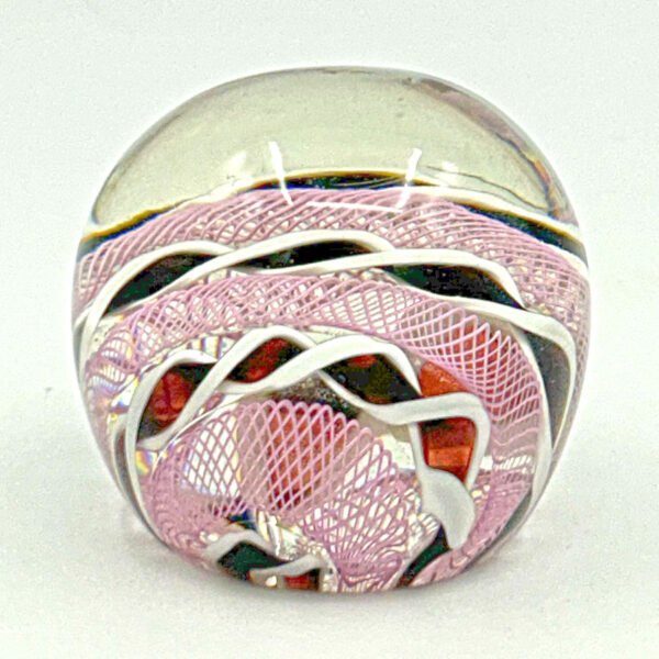 Murano Latticino  Art Glass Paperweight Toso 1960