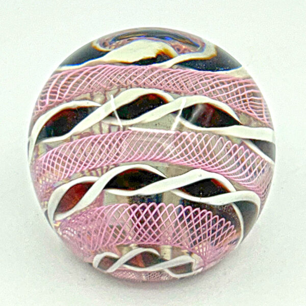 Murano Latticino  Art Glass Paperweight Toso 1960