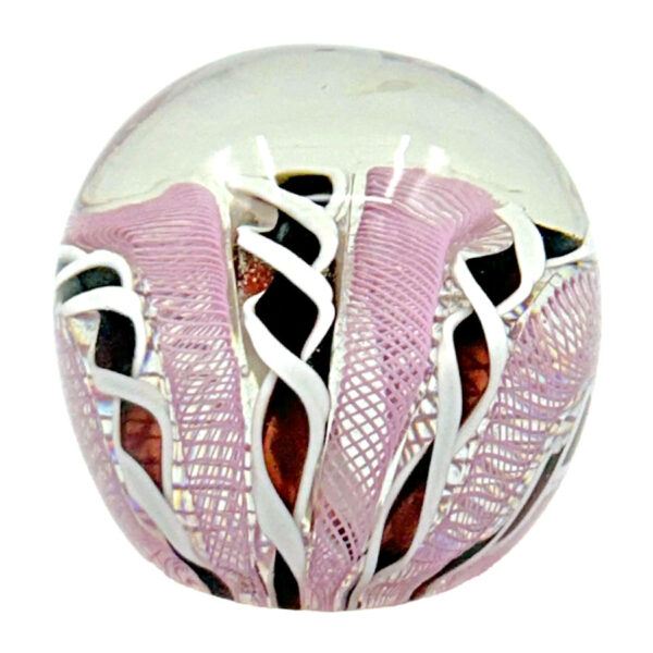Murano Latticino  Art Glass Paperweight Toso 1960
