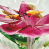 Murano Hibiscus and Bees Art Glass Paperweight 20th