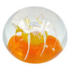 Murano Yellow Flower Art Glass Paperweight 20th