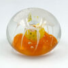 Murano Yellow Flower Art Glass Paperweight 20th