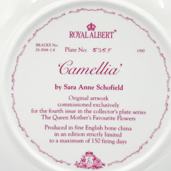 Royal Albert Queen Mothers Favourite Plate Camellia