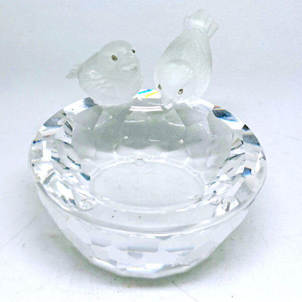Swarovski Crystal Birds At Birdbath 010229