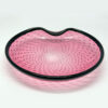 Archimede Suguso Murano Pink and Black Bullicante Bowl C1950