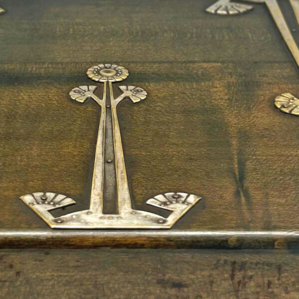 Art Nouveau Jugendstil Metal Mounted  Box