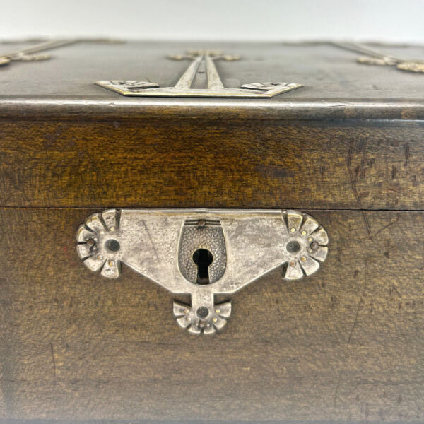 Art Nouveau Jugendstil Metal Mounted  Box