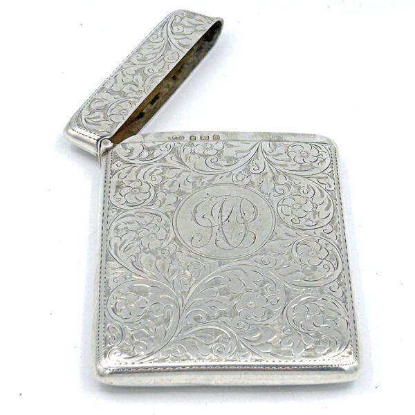 Hallmarked Silver Calling Card Case Birmingham 1910
