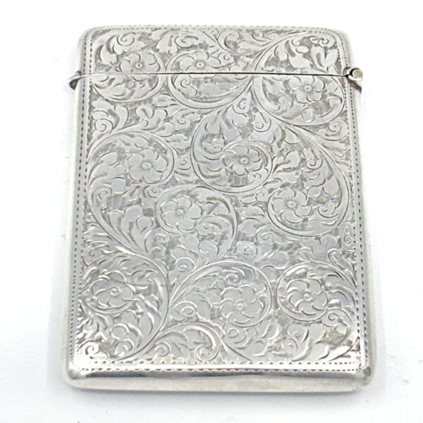 Hallmarked Silver Calling Card Case Birmingham 1910