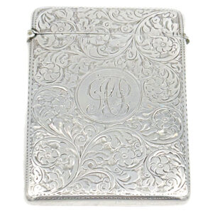 Hallmarked Silver Calling Card Case Birmingham 1910