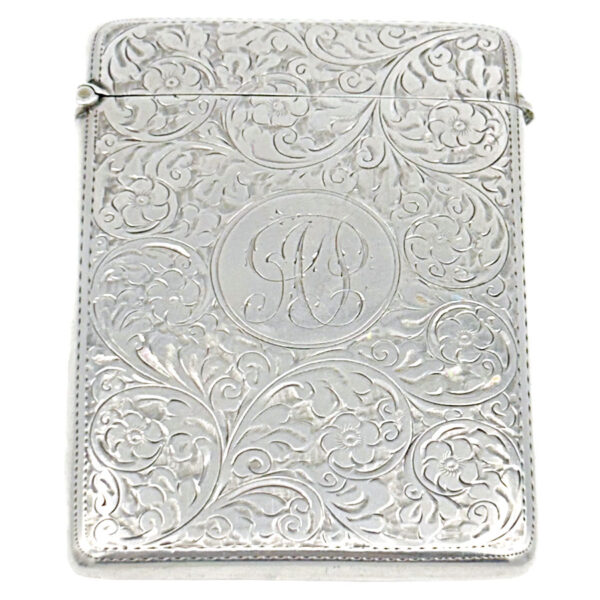 Hallmarked Silver Calling Card Case Birmingham 1910