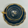 Rare Royal Albert Matt Black With Gold Detail Tea Trio