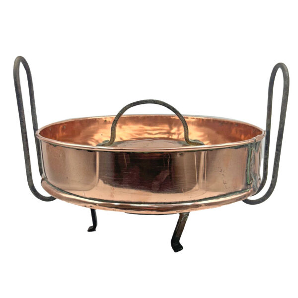 COPEN HAGEN25cm皿 Cape Copper Tart Pan And Cover 20th Applied Handles - Clyde on 4th