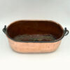 Copper Rectangular Tub With White  Metal Handle