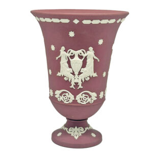 Rare Wedgwood Wine Crimson Red Jasper Ware Vase