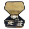 Hallmarked Silver Christening Boxed Set  Martin Hall  Sheffield 1879