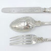 Hallmarked Silver Christening Boxed Set  Martin Hall  Sheffield 1879