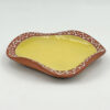 Kalahari Pottery Bowl Mustard With Dotted Border