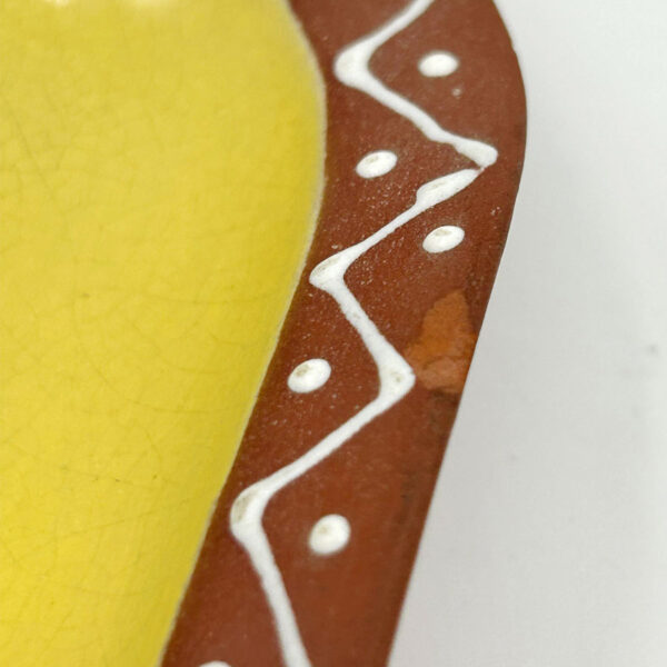Kalahari Pottery Bowl Mustard With Dotted Border