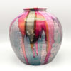 Mid Century Italian Polychrome Enamel Vase By Claudio Pulli C1970