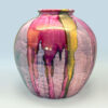 Mid Century Italian Polychrome Enamel Vase By Claudio Pulli C1970