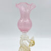 Murano Pink Venetian Salviati Swan Candleholder C1920