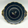 Rare Royal Albert Matt Black With Gold Detail Tea Large Cake Plate