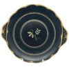 Rare Royal Albert Matt Black With Gold Detail Tea Large Cake Plate