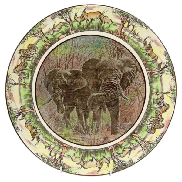 Royal Doulton African Game Reserve Elephants Charger Kruger Park