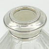 Victorian Etched Crystal Decanter Sterling Silver Collar