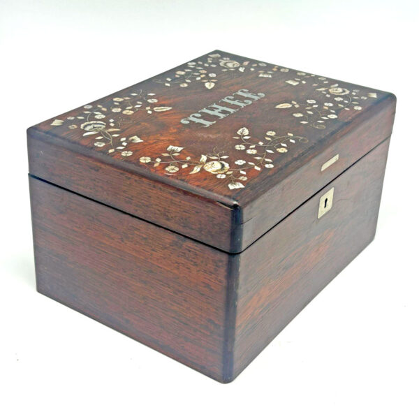 Victorian-Silk-Lined-Rosewood-Box-1 Victorian Silk Lined Rosewood Box
