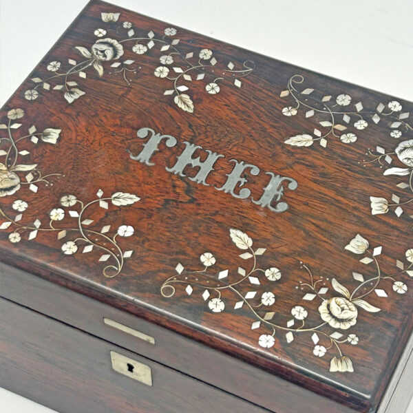 Victorian-Silk-Lined-Rosewood-Box-5 Victorian Silk Lined Rosewood Box