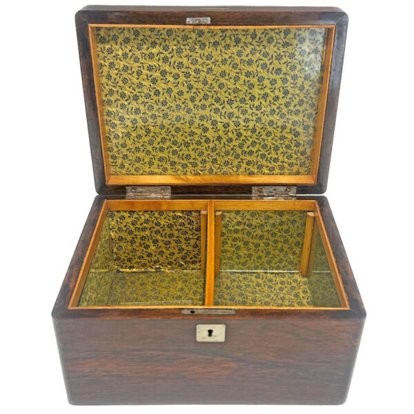 Victorian-Silk-Lined-Rosewood-Box Victorian Silk Lined Rosewood Box