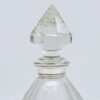 Victorian Etched Crystal Decanter Sterling Silver Collar