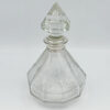 Victorian Etched Crystal Decanter Sterling Silver Collar