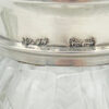 Victorian Etched Crystal Decanter Sterling Silver Collar