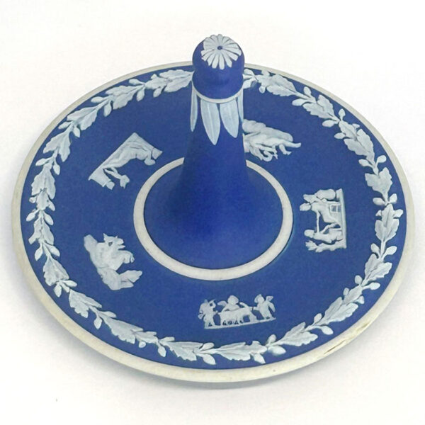 Wedgwood Dark Blue Jasperware Ring Holder