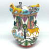 Ardmore Hand Painted Cheetah and Zebra Vase Vusi 1994