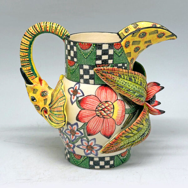 Ardmore Hand Painted Elephant Jug  Sabelo