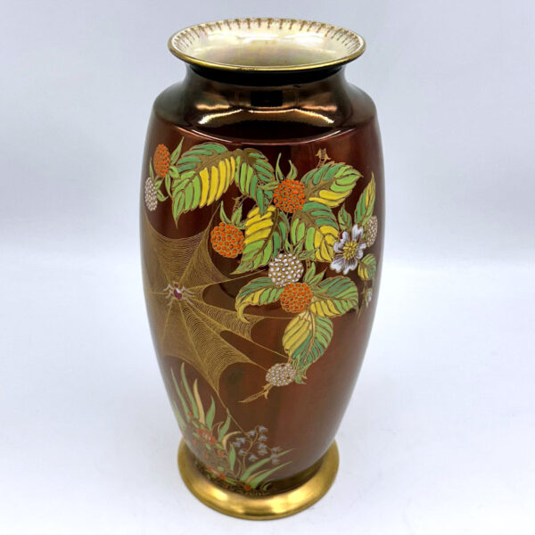 Carlton Ware Chinoiserie Rouge Royale Spiderweb Large Vase