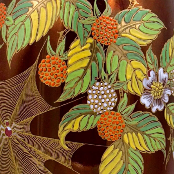 Carlton Ware Chinoiserie Rouge Royale Spiderweb Large Vase