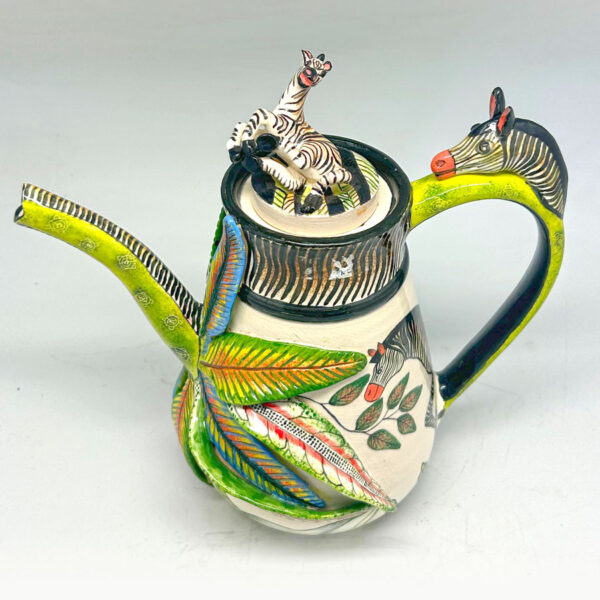Ardmore Hand Painted Zebra Coffee Pot Mthengen 2008