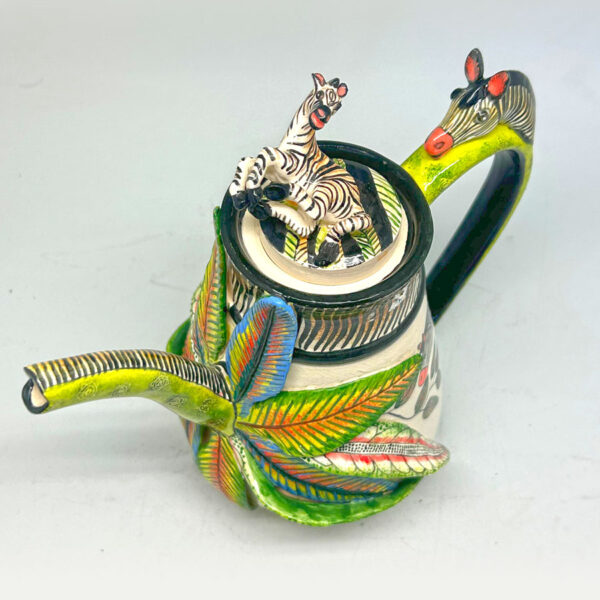Ardmore Hand Painted Zebra Coffee Pot Mthengen 2008